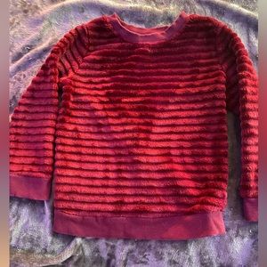 Cat & Jack XS 4/6 Velour long sleeve crew neck top